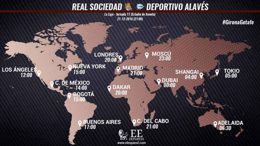 Horario internacional Real Sociedad-Alavés