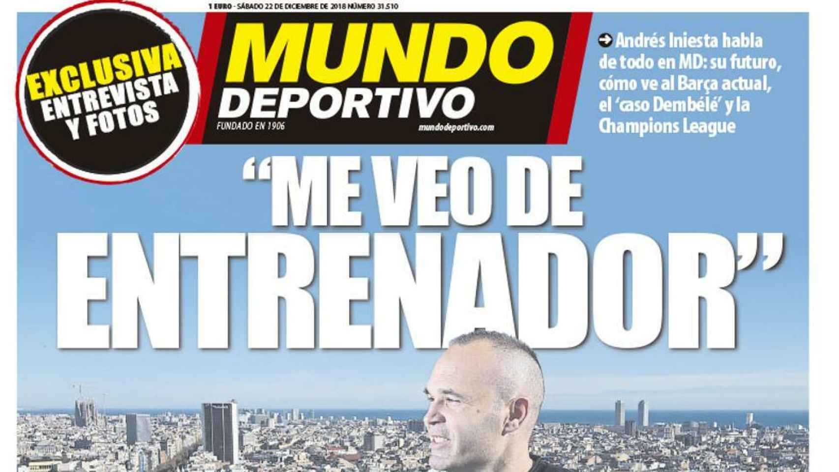 Portada del diario Mundo Deportivo (22/12/2018)