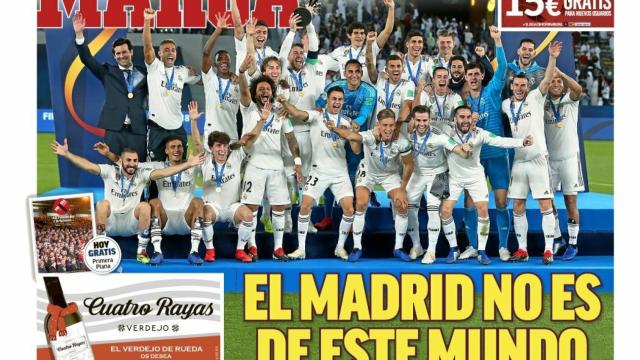 La portada del diario MARCA (23/12/18)