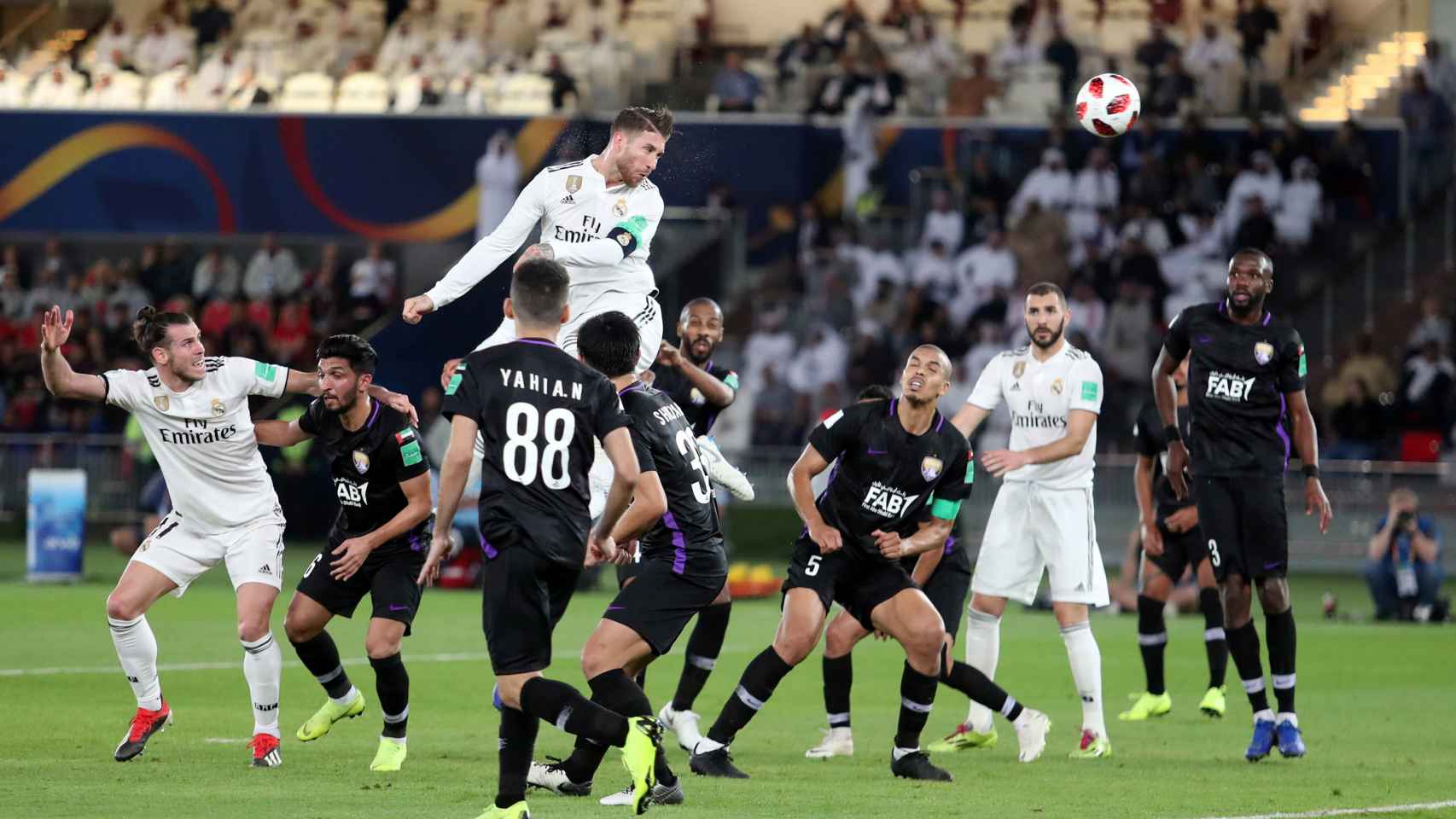 Sergio Ramos marca el tercer gol del Real Madrid al Al Ain