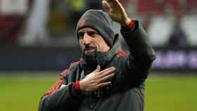 Ribéry celebra una victoria del Bayern Múnich