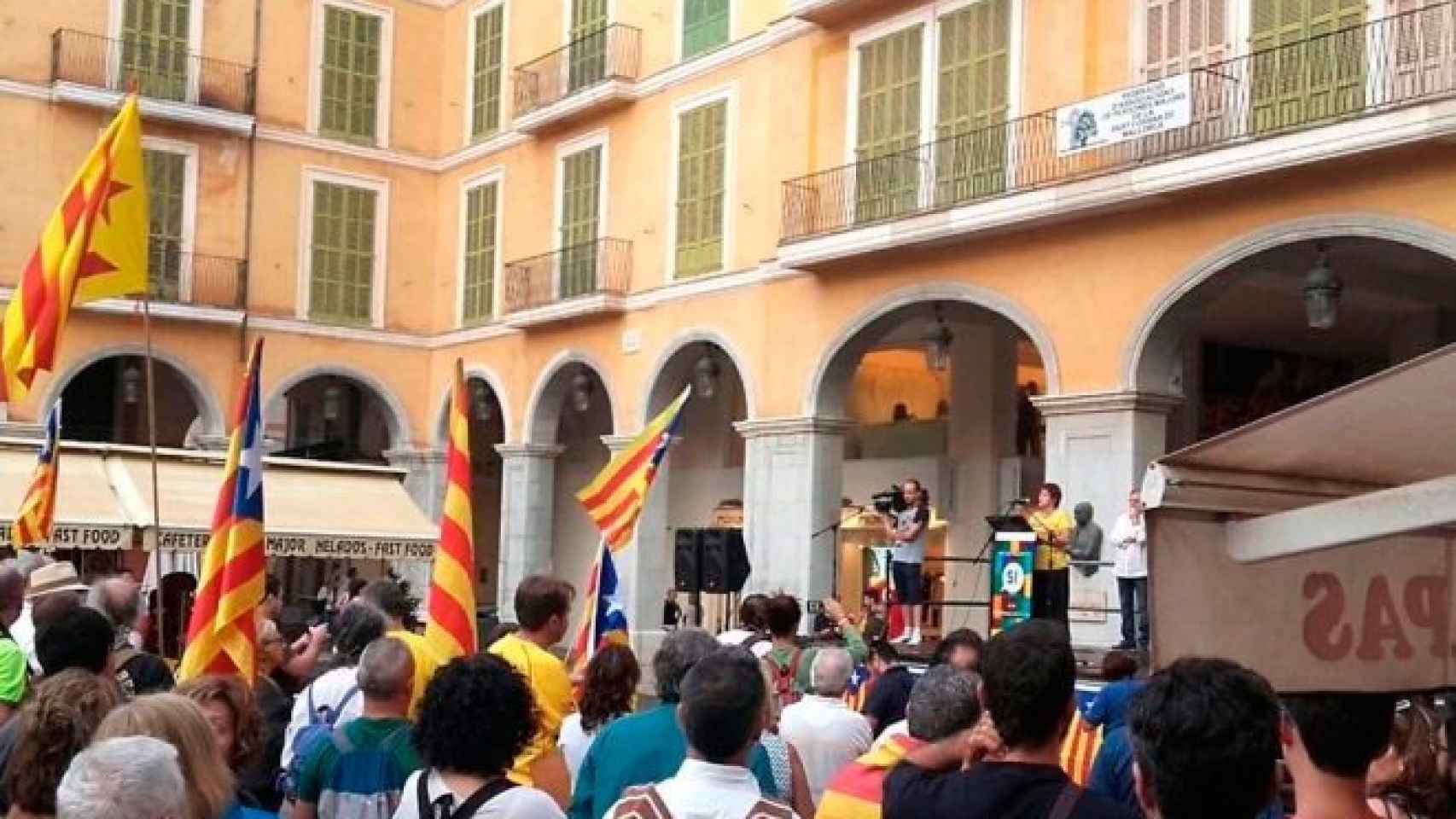 Concentración independentista en Palma.