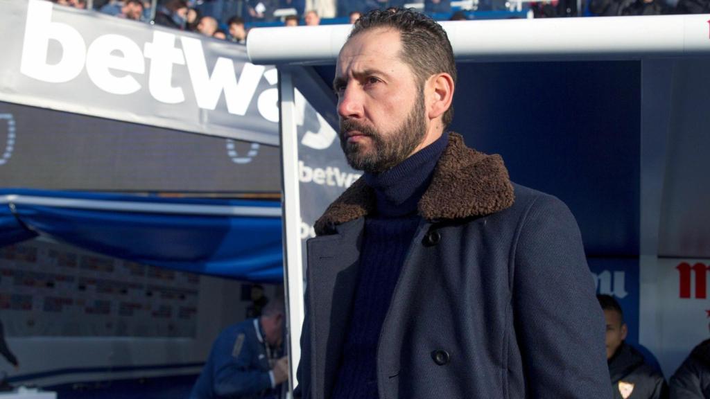 Pablo Machín, entrenador del Sevilla, durante el partido ante el Leganés