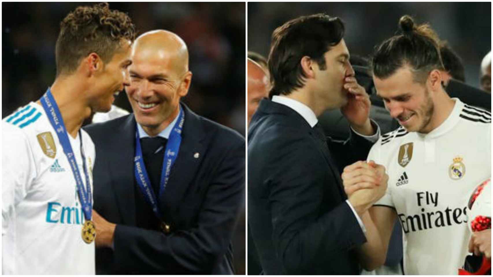 Zidane y Cristiano, frente a Solari y Bale