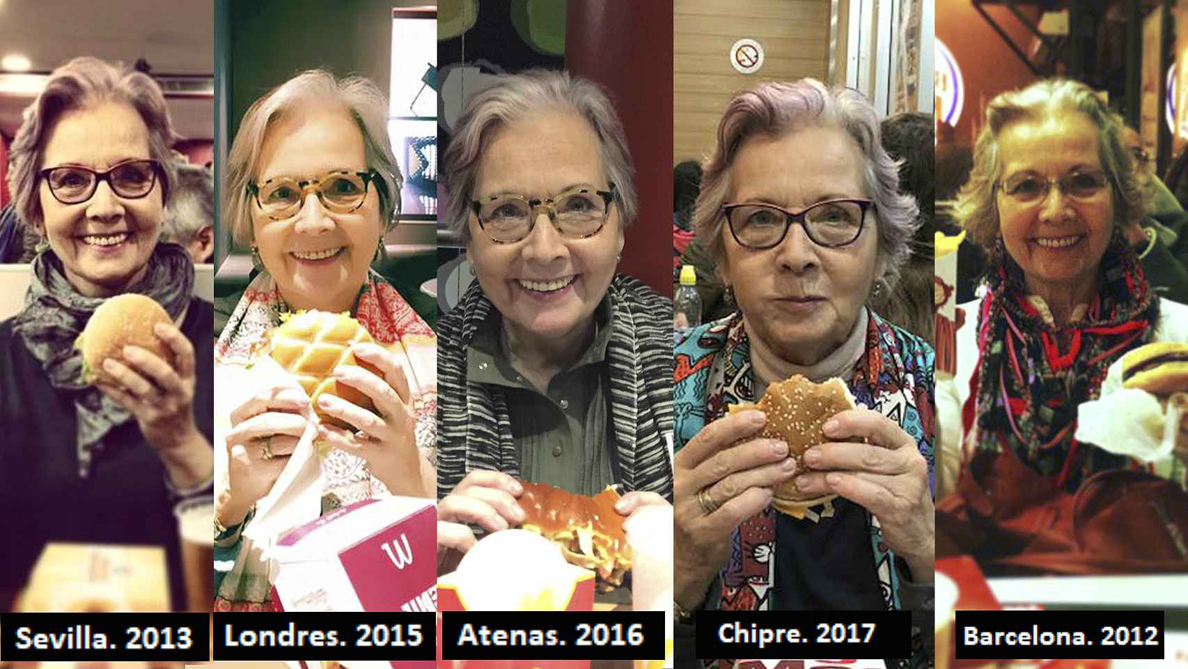 Desde 2010, Elena y su hija cenan en un restaurante de comida rápida en Nochebuena.