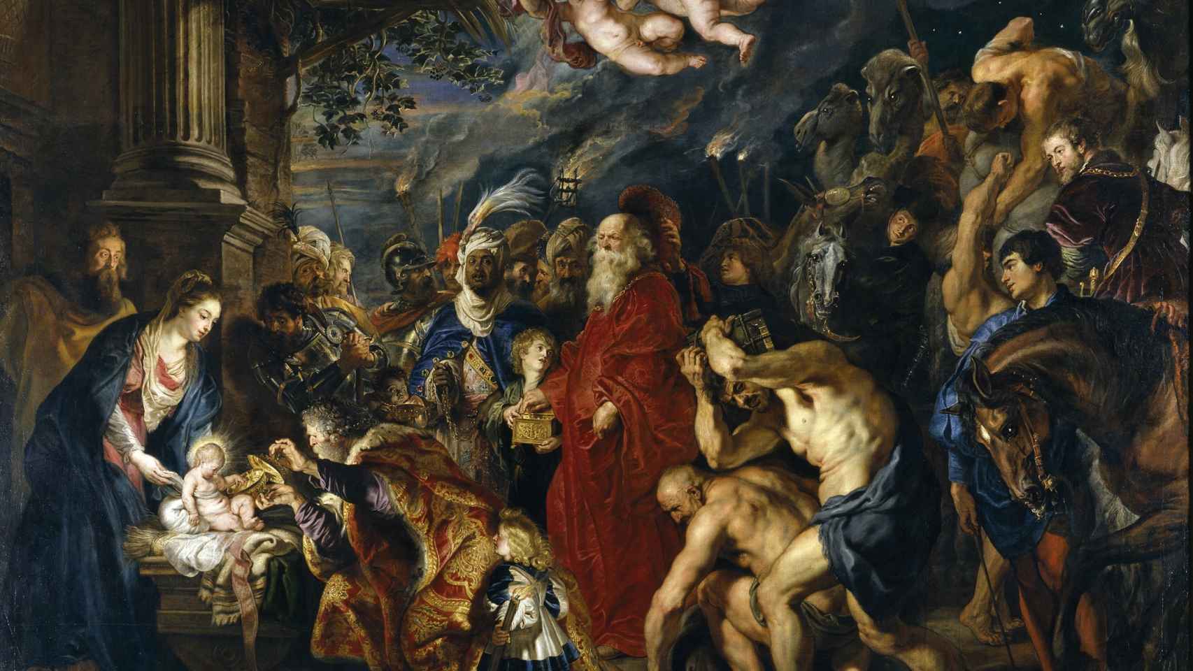La adoración de los reyes magos. Rubens.