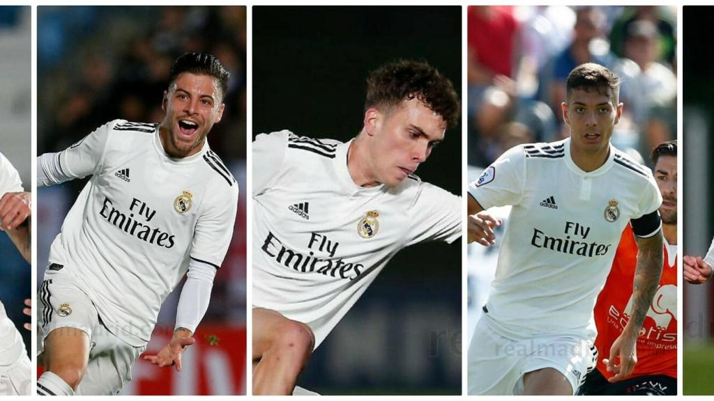 Varios jugadores del Castilla