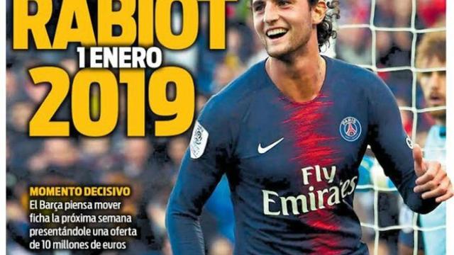 La portada del diario SPORT (29/12/2018)