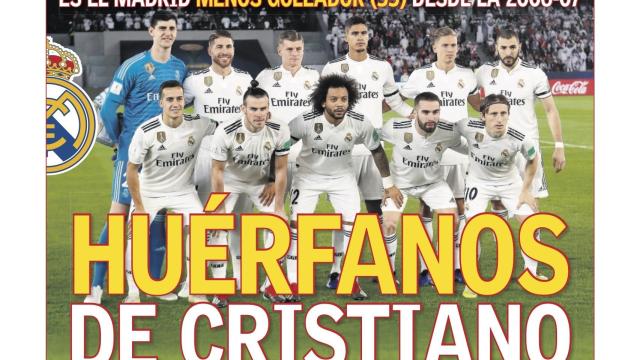 La portada del diario AS (30/12/2018)