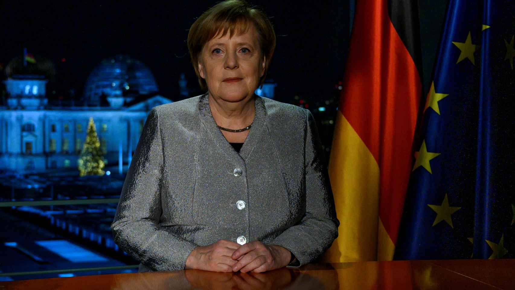 Angela Merkel, durante el mensaje de Fin de Año.