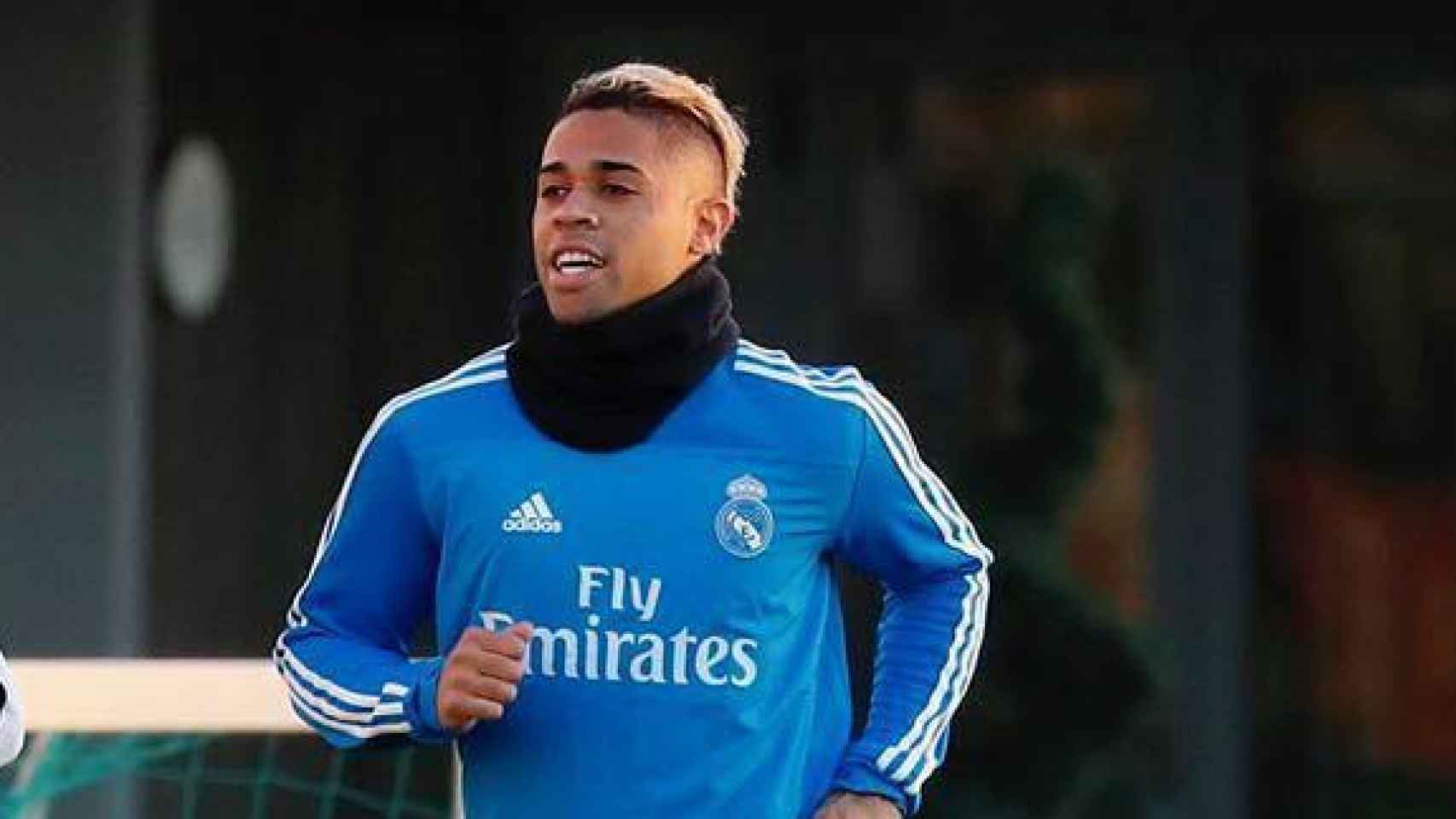 Mariano en un entrenamiento del Real Madrid