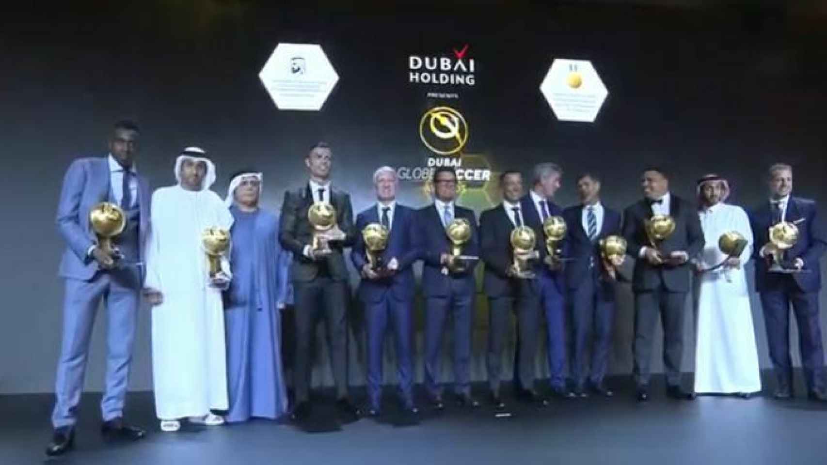 Todos los premiados en los Globe Soccer Awards