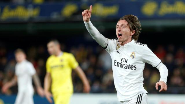 Luka Modric durante el partido frente al Villarreal