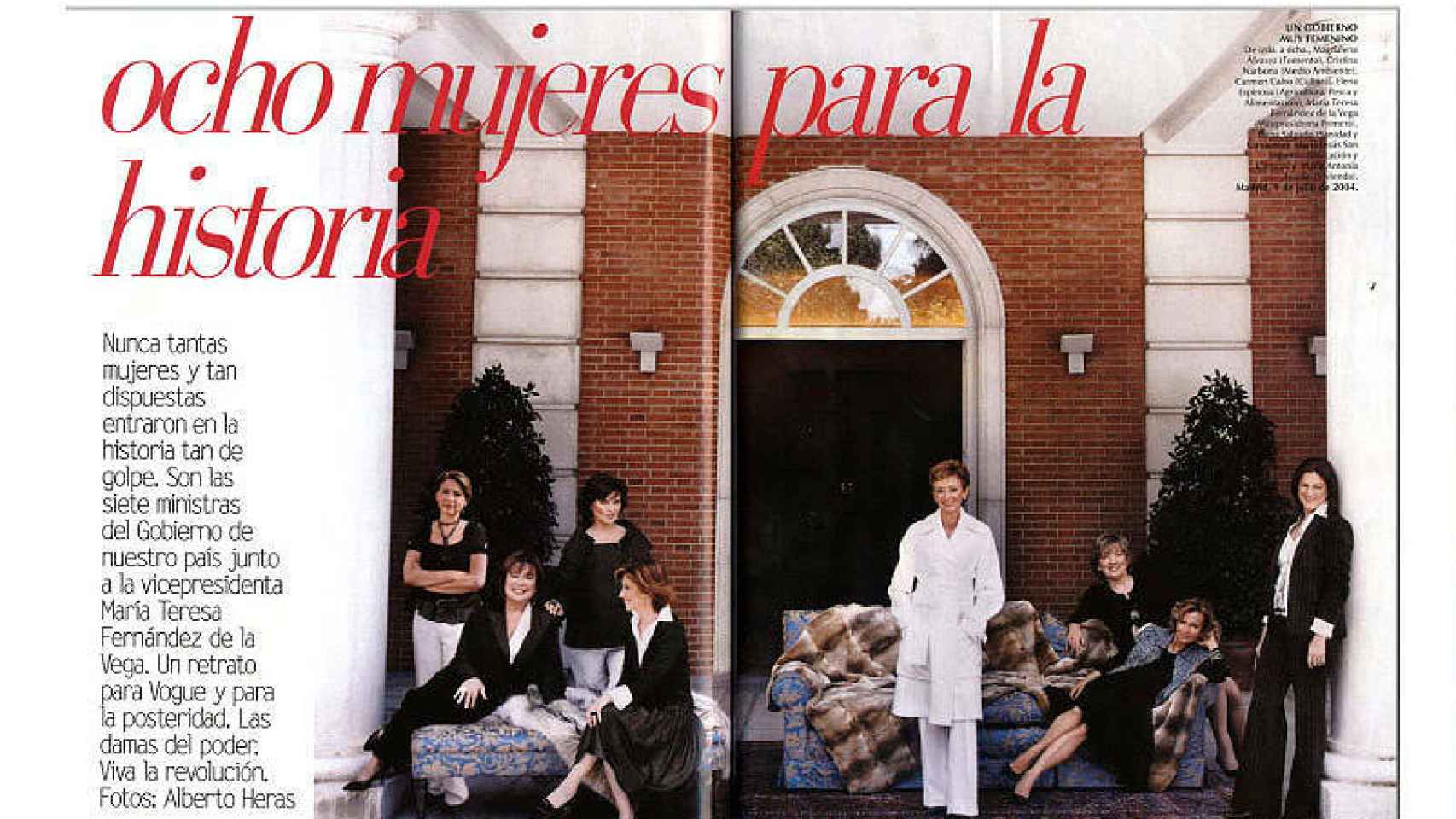 Las ministras de Zapatero en la revista Vogue.