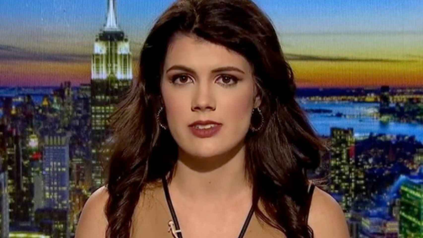 La presentadora de la 'Fox' Bre Payton durante la emisión de un informativo.