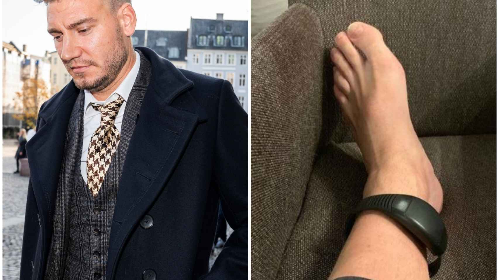 Bendtner y su pulsera electrónica