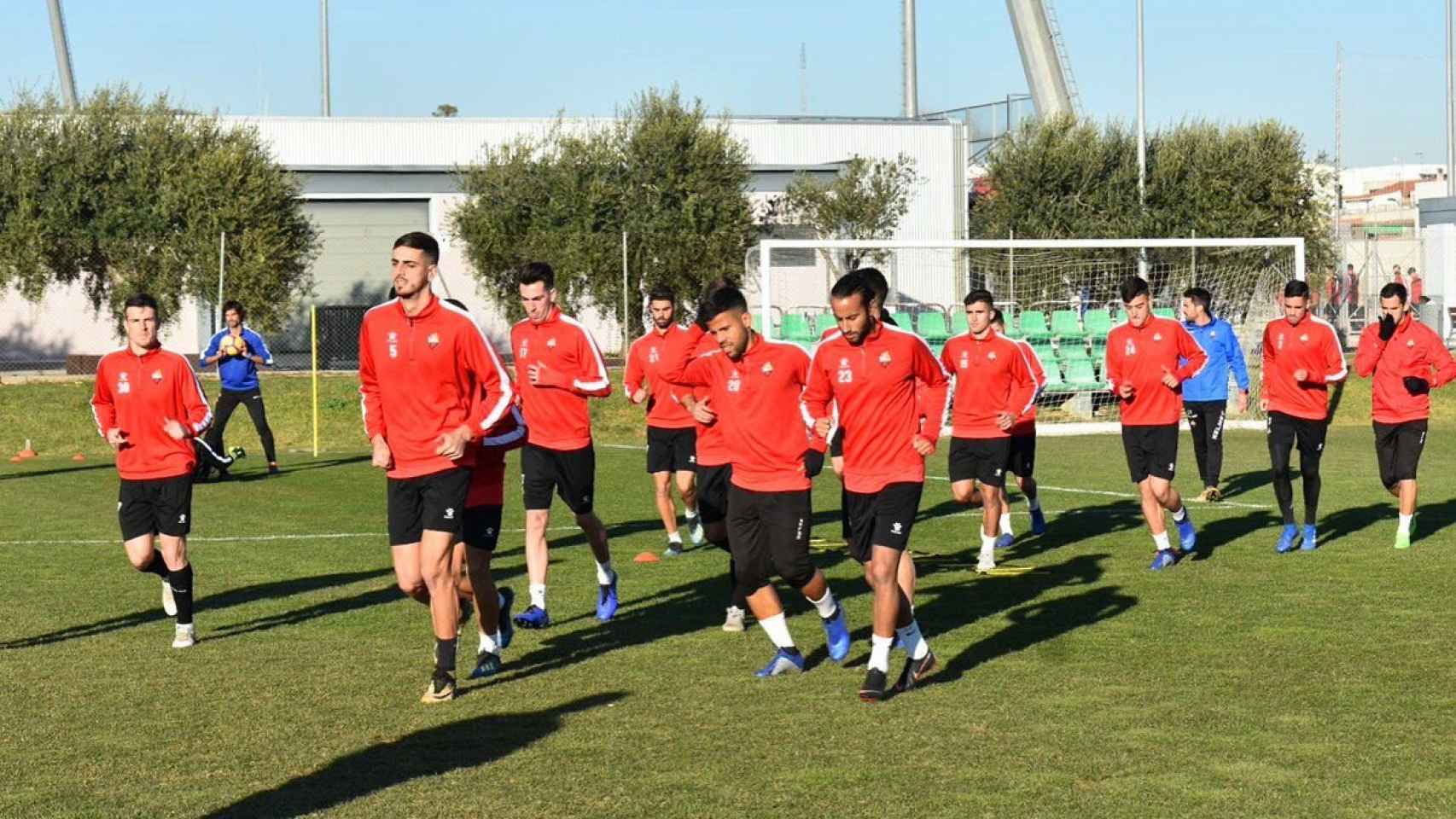 Los jugadores del Reus en un entrenamiento. Foto: Twitter (@cfreusdeportiu)