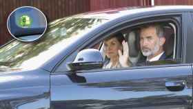 Felipe VI y Letizia a bordo del Audi.