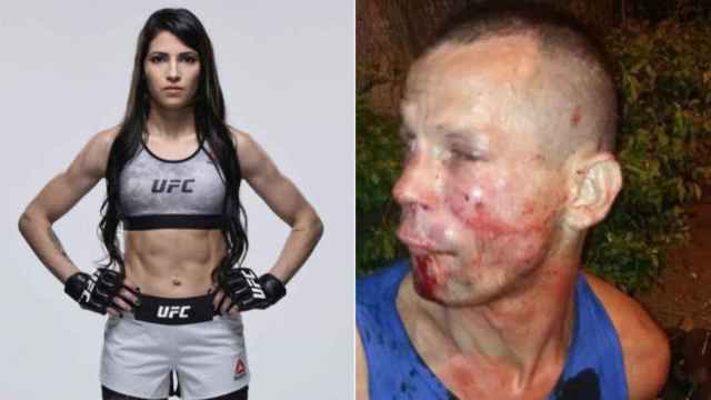 Asalta a Polyana Viana, luchadora de UFC, y recibe una brutal paliza