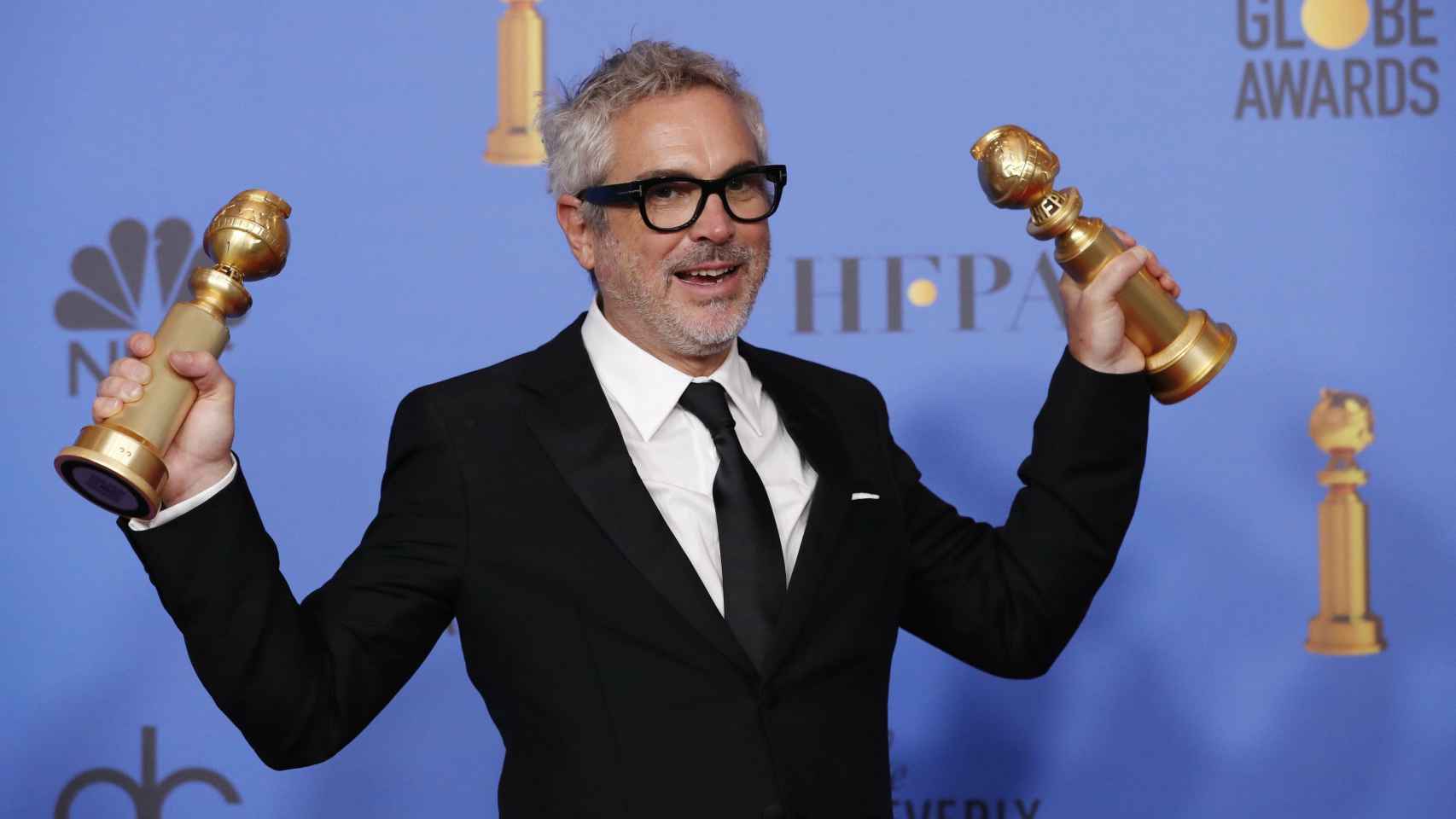Alfonso Cuarón celebra sus dos Globos de Oro por 'Roma'