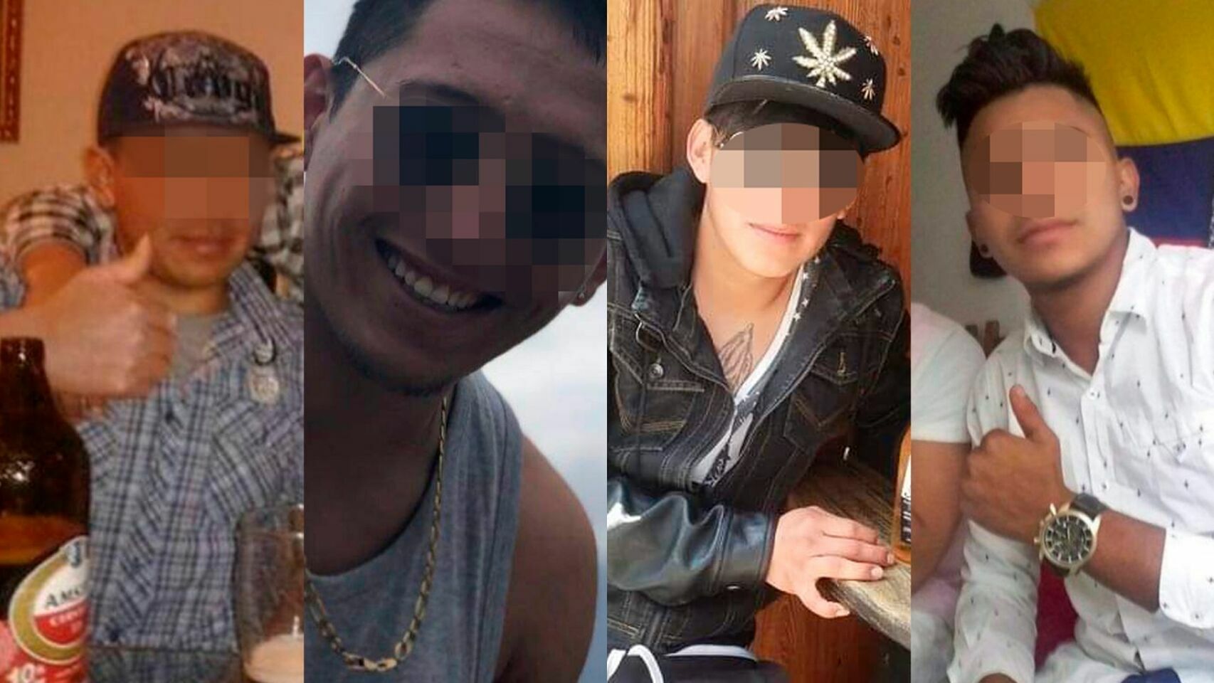 Los cuatro jóvenes de origen ecuatoriano encarcelados por la presunta violación cometida sobre una joven de 19 años.