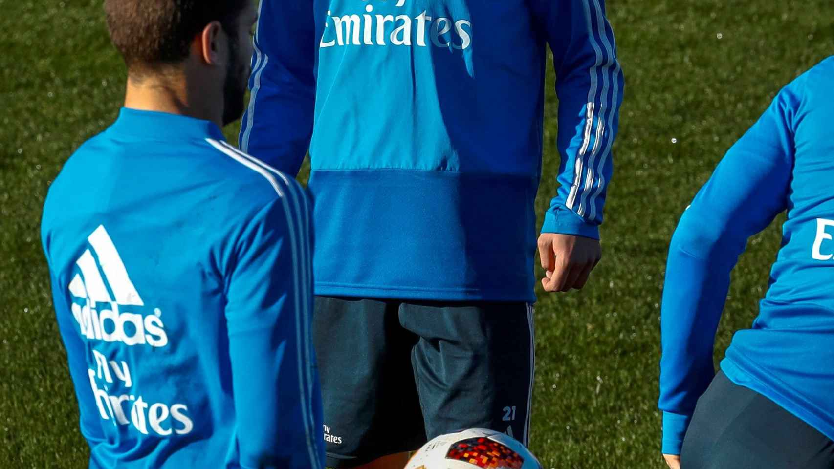 Brahim Díaz, protagonista en su primer entrenamiento con el Real Madrid