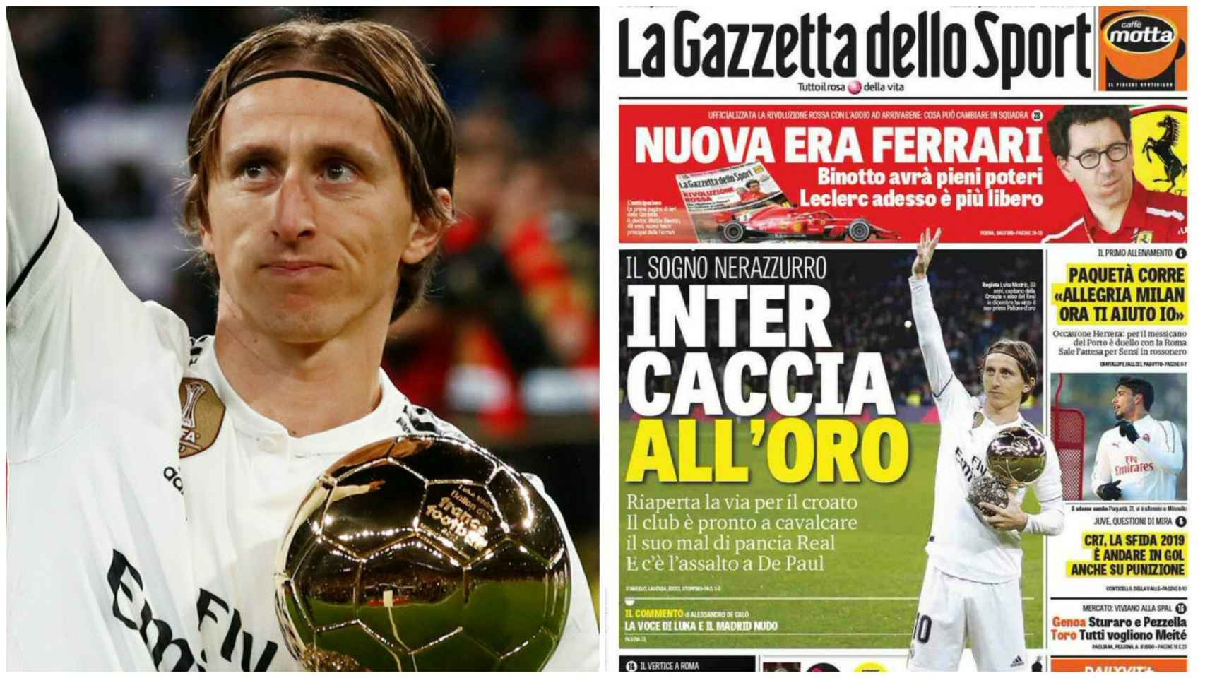 La portada de La Gazzetta dello Sport (08/01/2019)