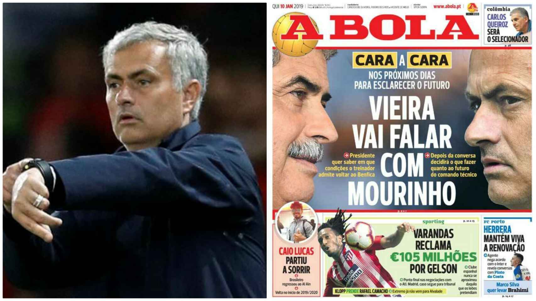 El Benfica se reunirá con Mourinho en los próximos días