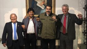 Nicolás Maduro con los presidentes de El Salvador, Bolivia y Cuba.