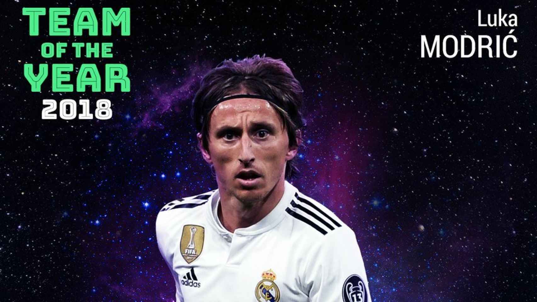 Modric, el jugador más votado en el Equipo del Año de la UEFA. Foto: Twitter (@ChampionsLeague)