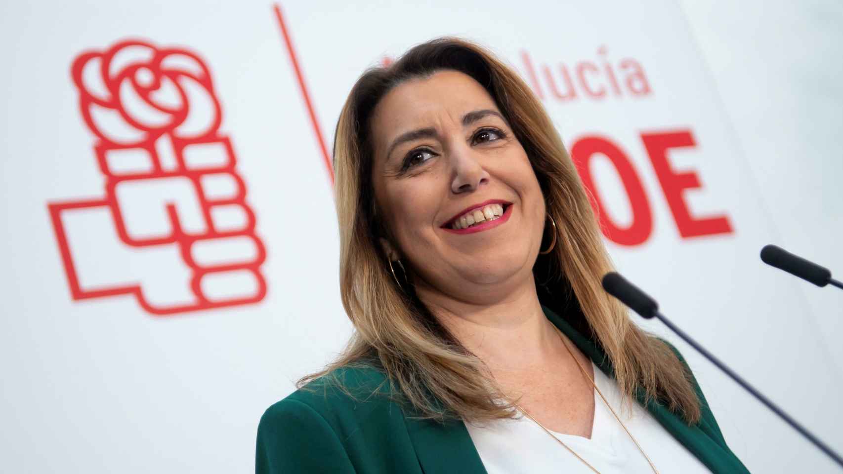 Susana Díaz en rueda de prensa.