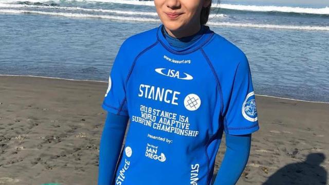 Marta Paço antes de un torneo. Foto: Facebook (Federaçao Portuguesa de Surf)