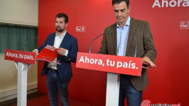 Pedro Sánchez junto a Luis Tudanca