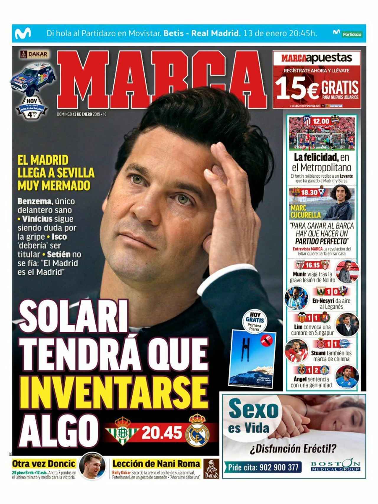 La portada del diario MARCA (13/01/2019)