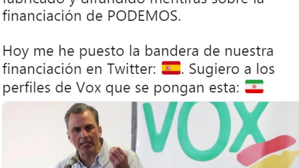 Tuit de Pablo Echenique.