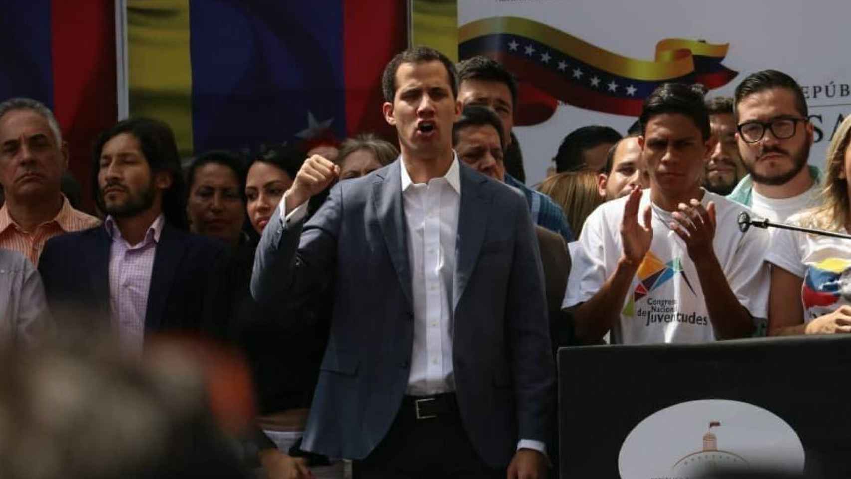 El presidente del Parlamento venezolano, Juan Guaidó