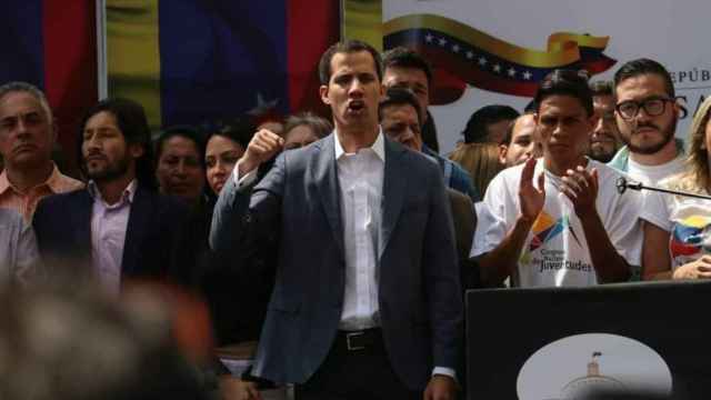 El presidente del Parlamento venezolano, Juan Guaidó