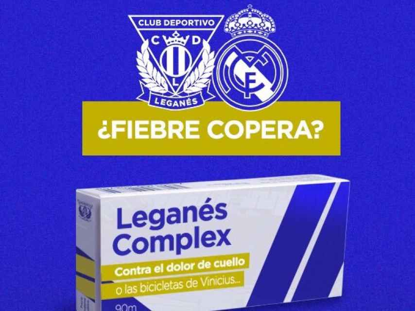 'Leganés Complex', la conjura de los pepineros para remontar al Madrid en Copa. Foto: Twitter (@CDLeganés)
