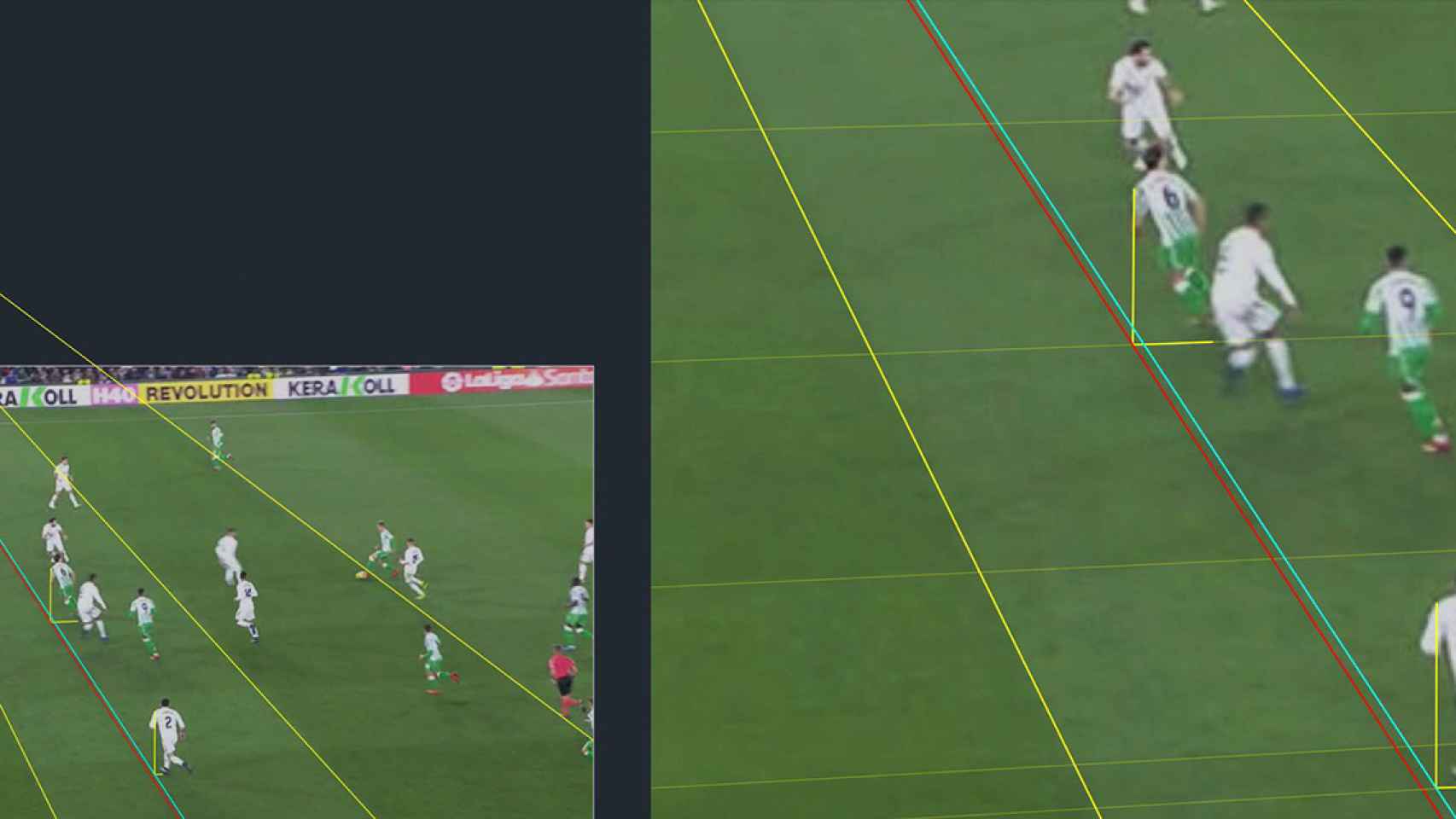 Fuera de juego de Canales en el gol al Real Madrid Foto: Twitter (@naxotellado)