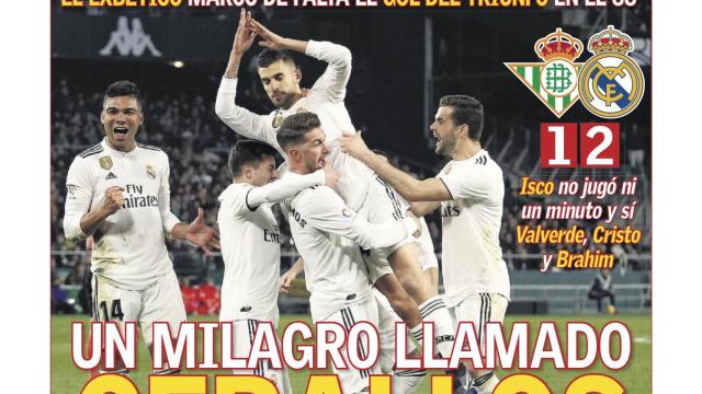 La portada del diario AS (14/01/2019)