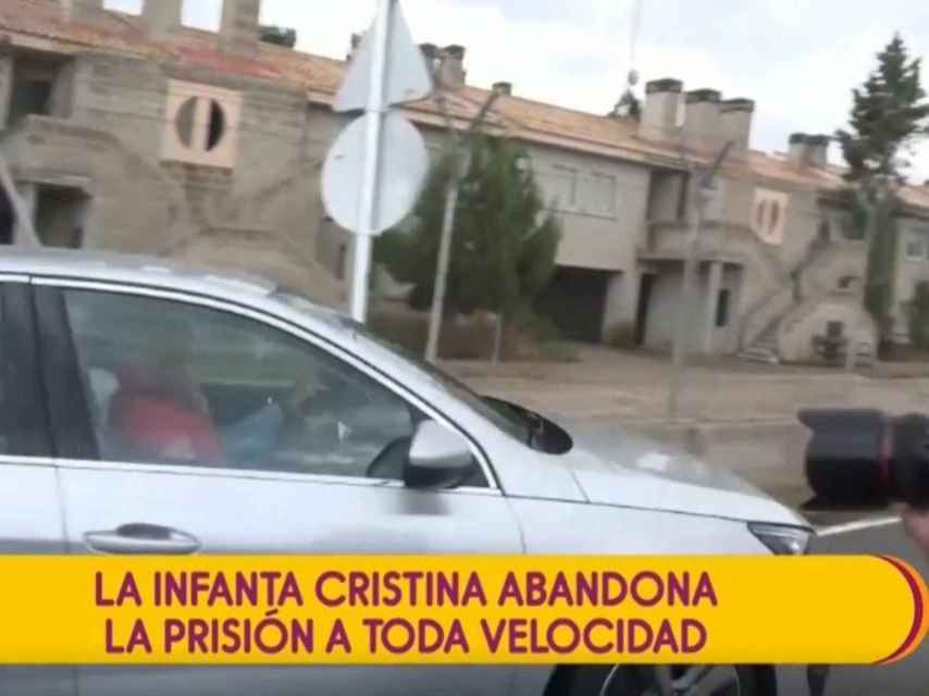 La infanta Cristina a la salida de la prisión de Brieva.