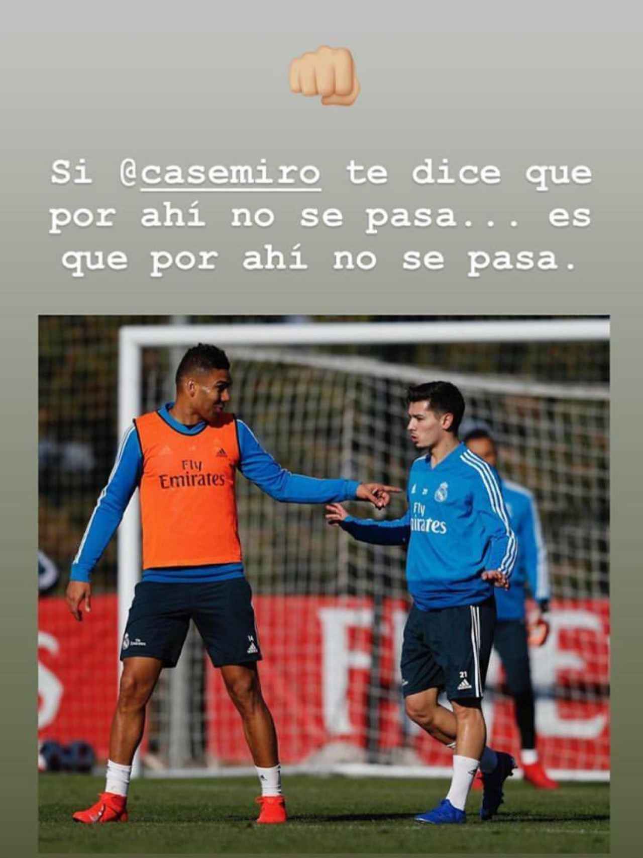 Brahim compartió una fotografía con Casemiro. Foto: Instagram. (@brahim)