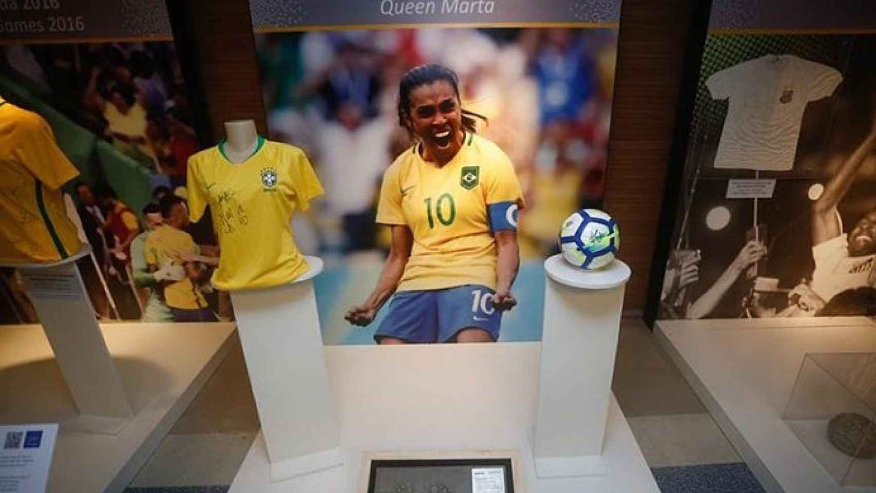 Marta en el museo de Maracaná. Foto: Instagram. (@martavsilva)