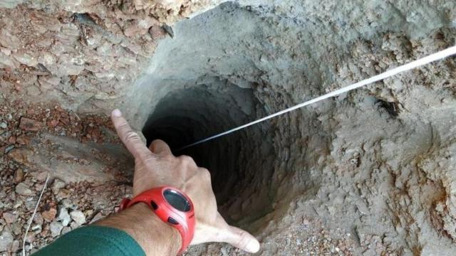 Pozo por donde cayó el niño de dos años Julen.