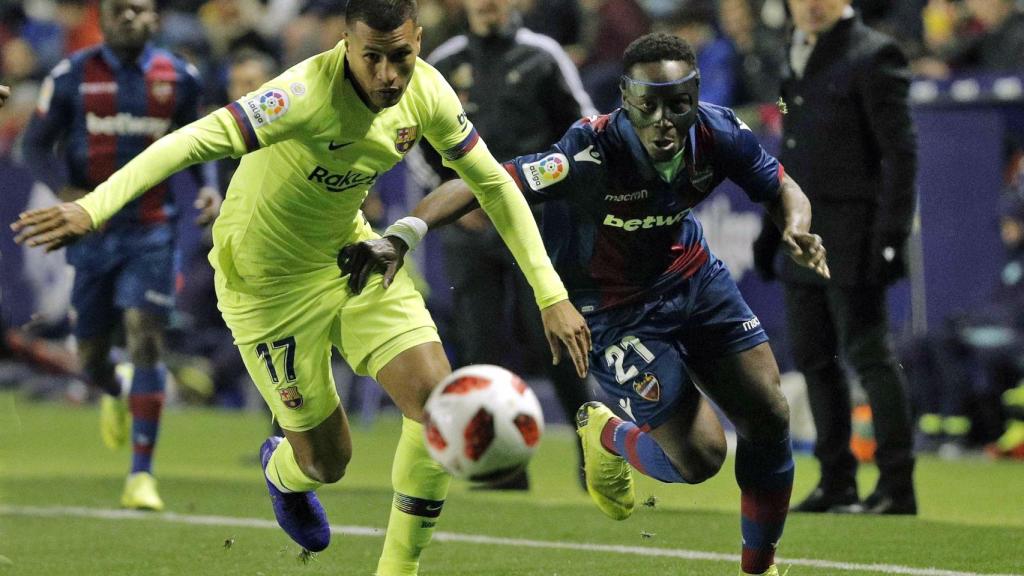 Murillo, en un momento del partido de la ida