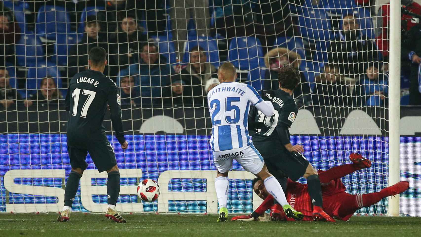 Martin Braithwaite marcó el gol de la victoria ante el Real Madrid