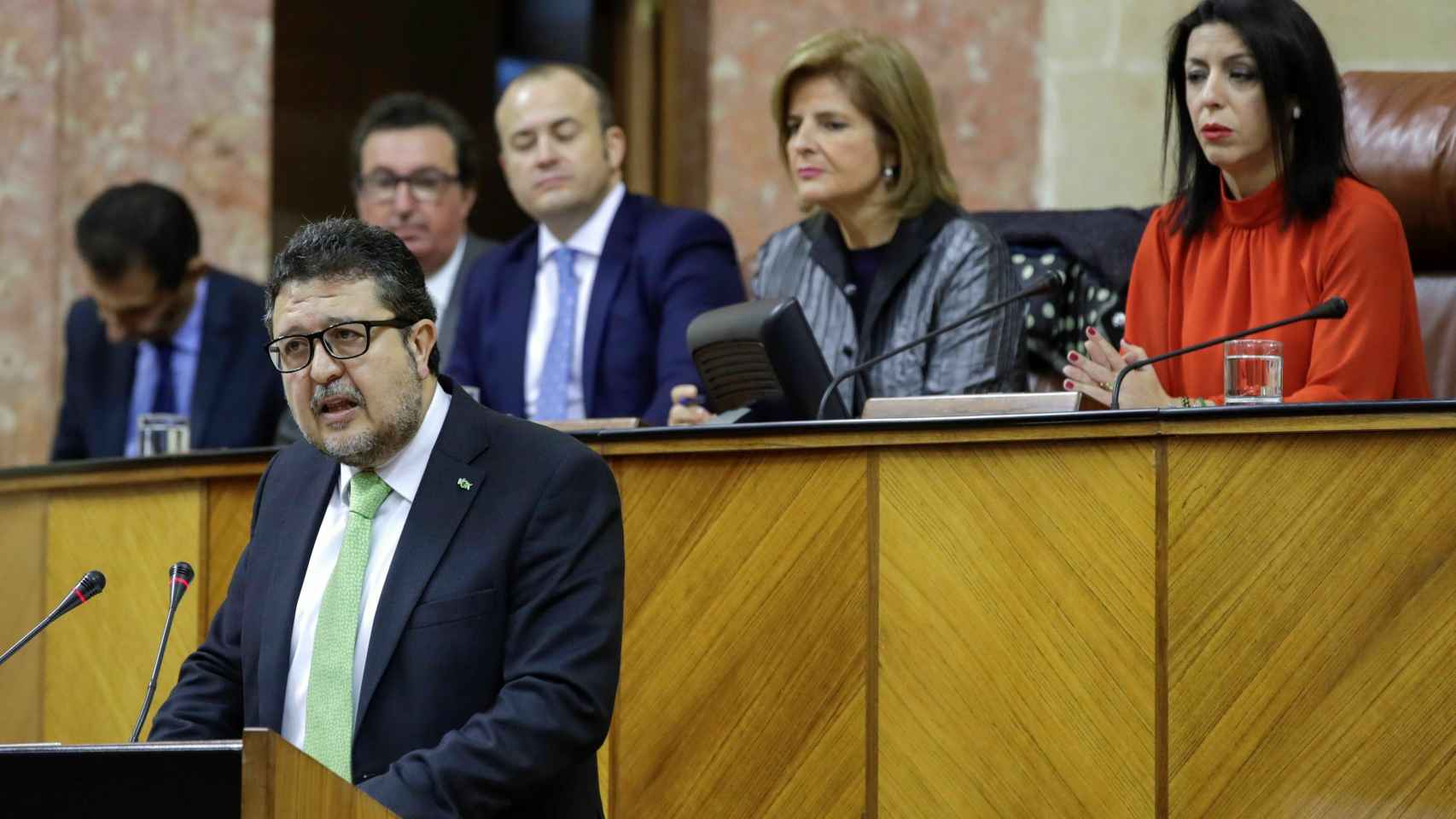 Francisco Serrano, en el Parlamento andaluz.