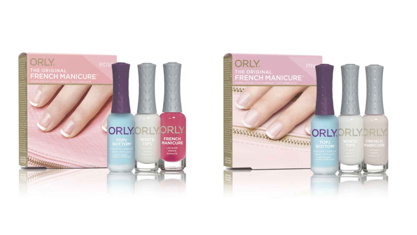 Productos de la marca Orly para la manicura francesa