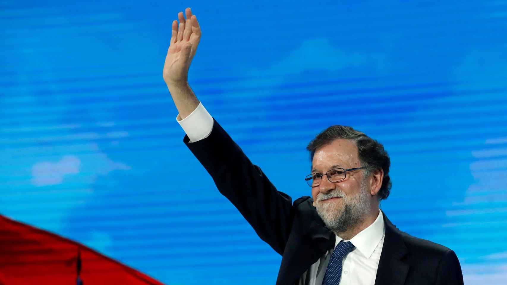 Rajoy, a su llegada al IFEMA.