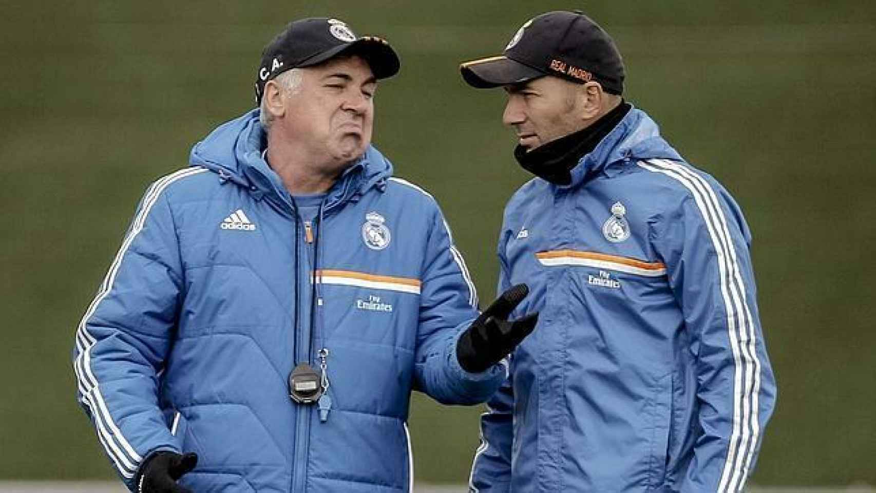 Ancelotti y Zidane en el Madrid